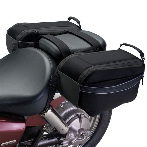 Saddle Bags Luggage Motorcycle Bike Storage Back Cargo Protect Gear ...