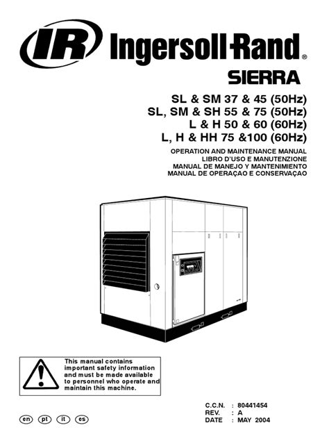 Manual Compresores Ingersoll Rand | PDF | Gas Compressor | Valve