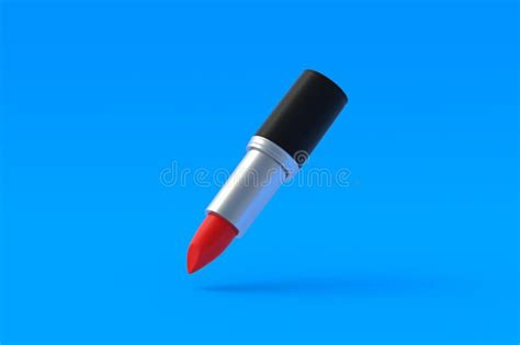 Flying Red Lipstick. Cosmetic Accessories Stock Illustration - Illustration of elegant, lipstick ...