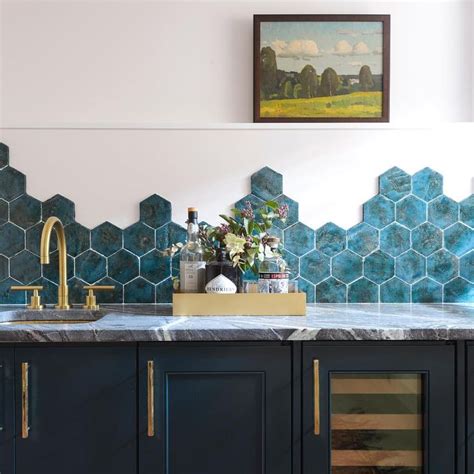 Our handmade glazed ceramic hexagon shaped tiles from our New ...