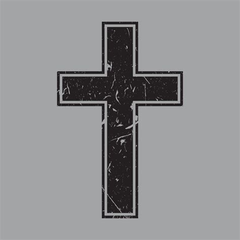 Distressed Cross - Christian Christ T shirt Design Vector 11259502 ...