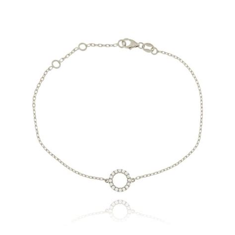 White Gold Diamond Circle Bracelet - Nicholas Wylde