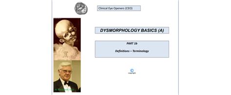 Part 1b of Dysmorphology Basics (A) – Clinical Eye Openers