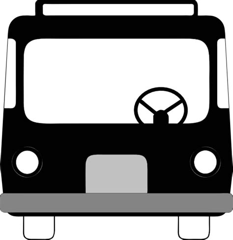 Bus Front View clip art Free Vector / 4Vector