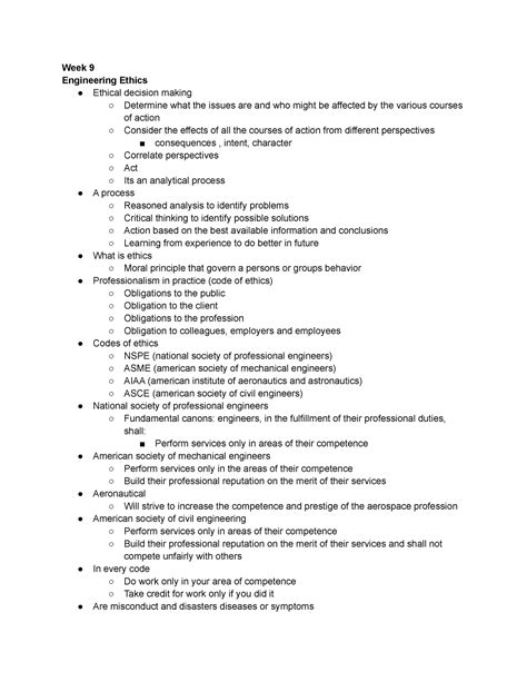 Engineering Ethics - SE1 - Week 9 Engineering Ethics ï Ethical decision ...