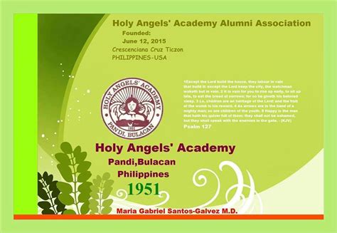 Holy Angels' Academy Alumni Association-Pandi,Bulacan,Philippines.1951