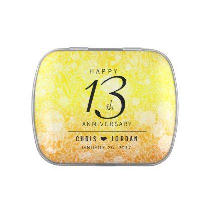 Elegant 13th Citrine Wedding Anniversary Jelly Belly Tin - wedding cyo ...