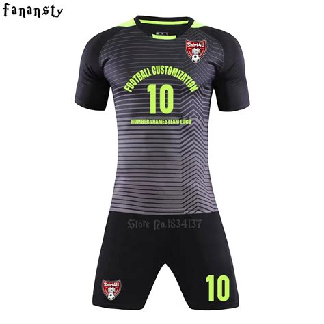 Top quality soccer jerseys 2017 2018 Adult customized football jerseys set kits men DIY soccer ...