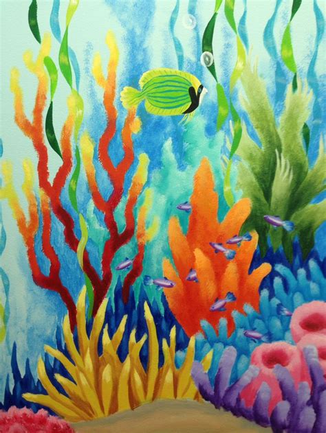 Ocean - undersea tropical | Fish art, Coral art, Sea life art