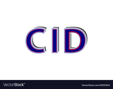 Cid letter logo and icon design template Vector Image