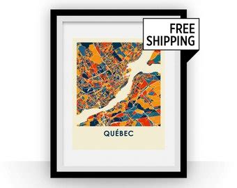 Chicoutimi Quebec Map Print Full Color Map Poster | Etsy