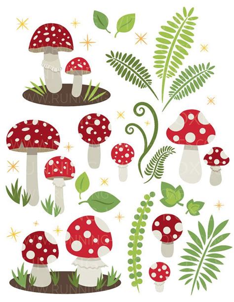 Toadstool Mushroom Clip Art PNG SVG VECTOR Amanita Muscaria - Etsy ...