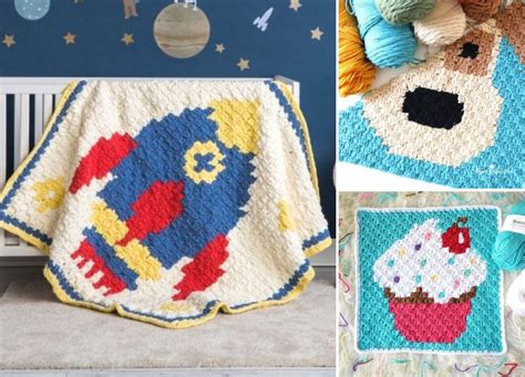 Fun And Sweet C2C Crochet Blankets - Pattern Center