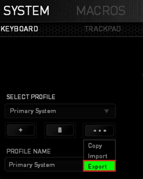 How to export and import profiles in Razer Synapse 2.0