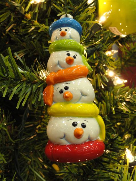 snowman stack ornament Clay Ornaments, Christmas Ornament Crafts, Christmas Holidays, Christmas ...