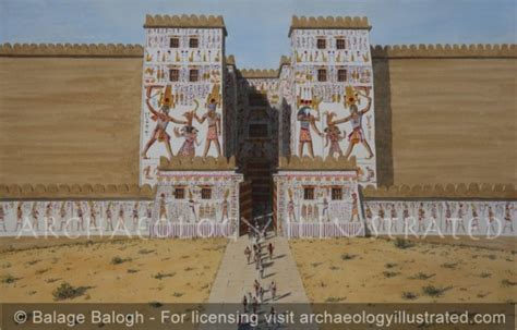 Fortified Gate of Egyptian Fortress of Ramesses III at Medinet Habu, 12th century BC ...