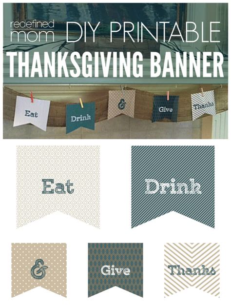 DIY Printable Thanksgiving Banner