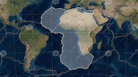 African Plate - Boundaries. Satellite Map Stock Illustration - Illustration of line, fault ...