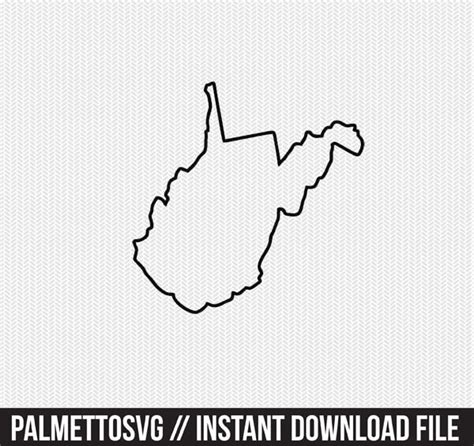 West Virginia Svg West Virginia Outline Svg West Virginia - Etsy