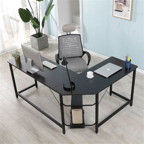 Office L-Shaped Computer Desk, 66'' x 49'' x 30'' Corner Desk, Modern ...