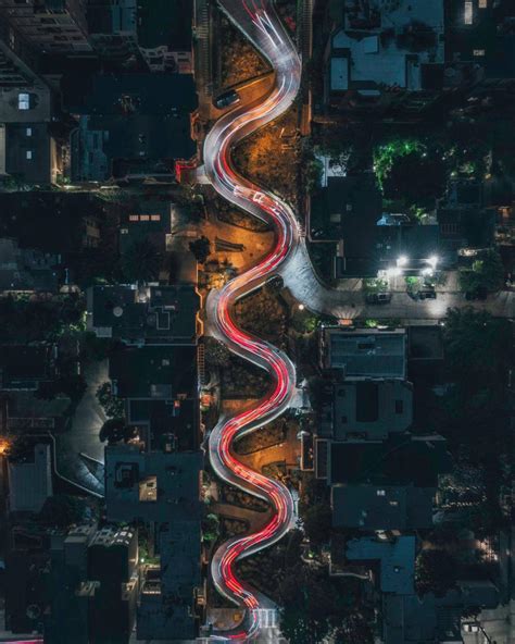 Interesting Photo of the Day: Above Lombard Street at Night