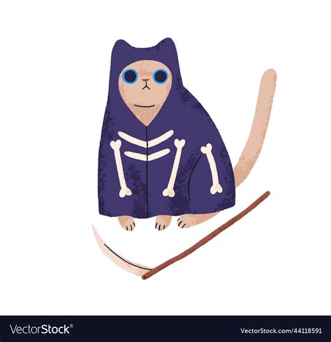 Cute halloween in death costume robe funny Vector Image