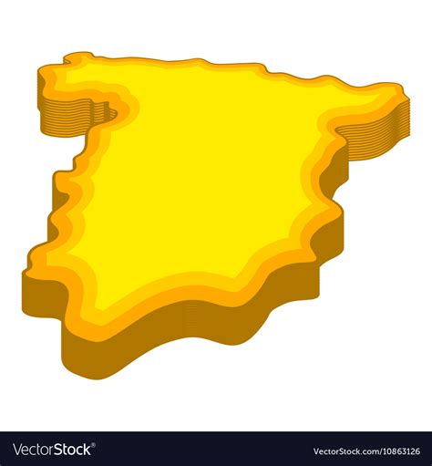 Map of spain icon cartoon style Royalty Free Vector Image