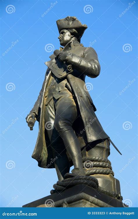 Captain Cook statue stock image. Image of pacific, newfoundland - 3333323