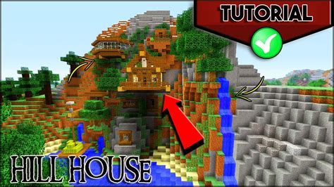 HILL HOUSE | Minecraft: How to make a Cliff House Tutorial | Mountain House | Ps3, PS4, Xbox ...