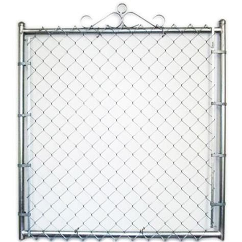 4-ft H x 3.5-ft W Galvanized Steel Chain Link Fence Gate in the Chain ...