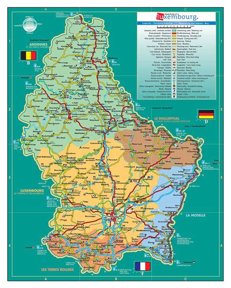 Detailed travel map of Luxembourg | Luxembourg | Europe | Mapsland ...