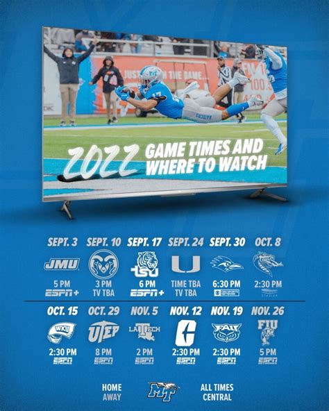 Mtsu 2024 Football Schedule Espn - Emmi Norine