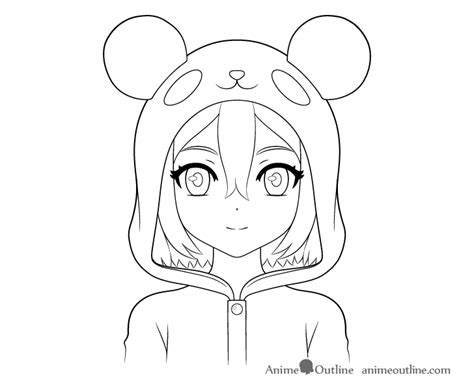 How to Draw an Anime Panda Girl Step by Step - AnimeOutline