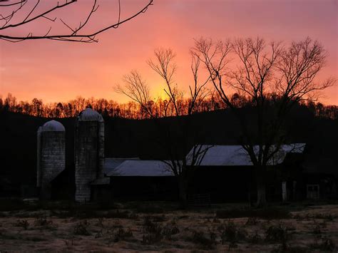 HD wallpaper: Sunset, Sky, Farm, Rural, Barn, Outside, country ...