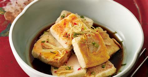 Tofu with Japanese flavours and crisp ginger