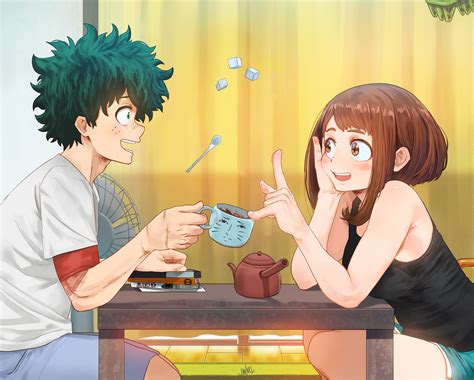Deku and Ochako, by SteamyTomato | Anime, Hero, Boku no hero academia