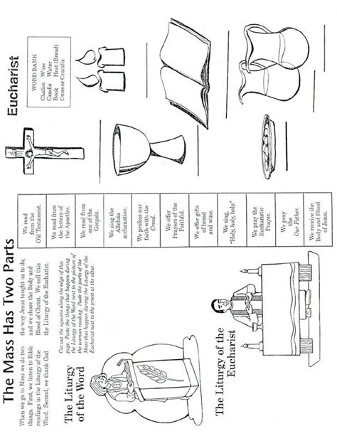 Printable Parts Of The Catholic Mass Worksheet | Printable Templates Free