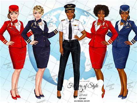 Flight Attendant Clipart