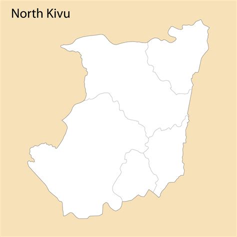 High Quality map of North Kivu is a region of DR Congo 21840258 Vector ...