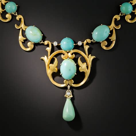 Art Nouveau Turquoise Necklace