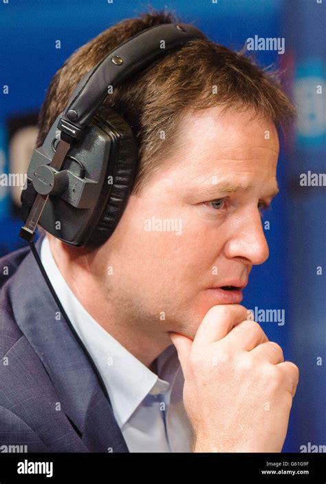 Deputy Prime Minister Nick Clegg during the Call Clegg show, on LBC 97. ...