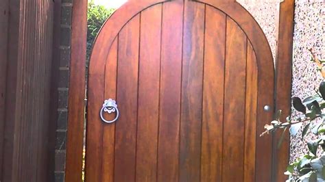 Hardwood arched pedestrian gates - YouTube