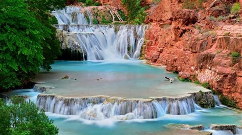 Beaver Falls am Havasu Creek im Grand-Canyon-Nationalpark, Arizona, USA ...