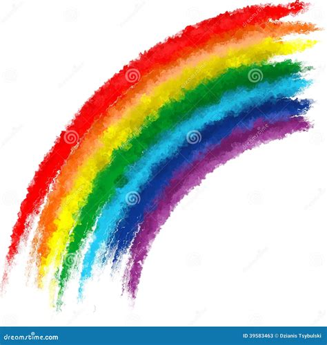 Art Rainbow Colors Brush Stroke Paint Background Stock Illustration ...