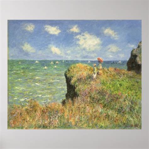 Cliff Walk at Pourville by Claude Monet Poster | Zazzle