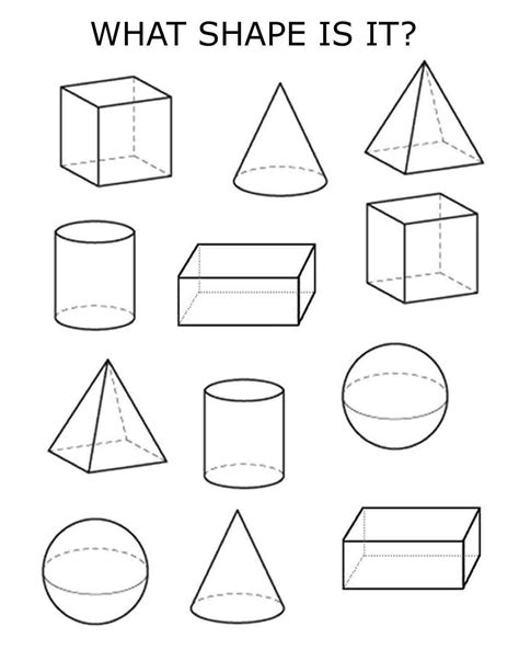 4 Best Images of Worksheets 3D Shapes Printable - Name 3D Shapes ...