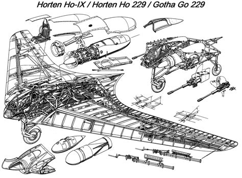 AVIÕES MILITARES: Horten Ho 229 | Horten, Horten ho 229, Aircraft design