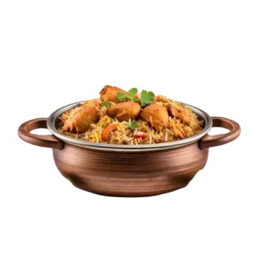 Chicken Biryani In A Clay Pot Isolated On White Background, Chicken ...