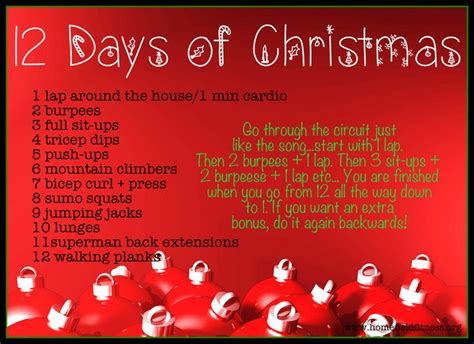 What Is The 12 Days Of Christmas Workout - Printable Online