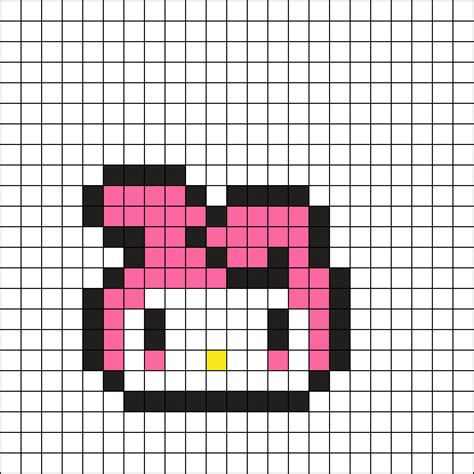 My Melody Lil Charm Perler Bead Pattern | Bead Sprites | Characters ...